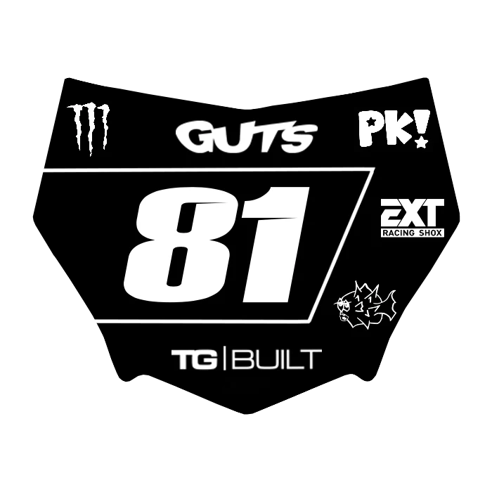 Motocuts Plate Decal