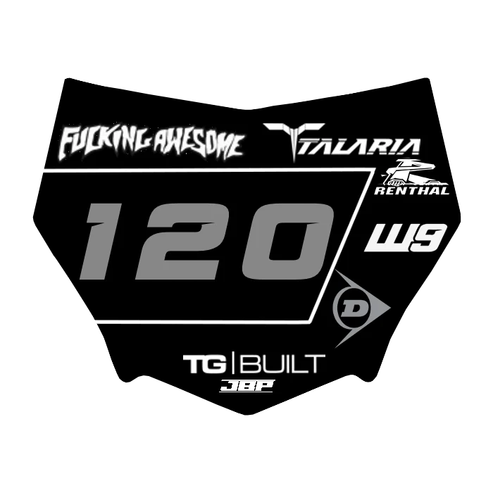 Motocuts Plate Decal