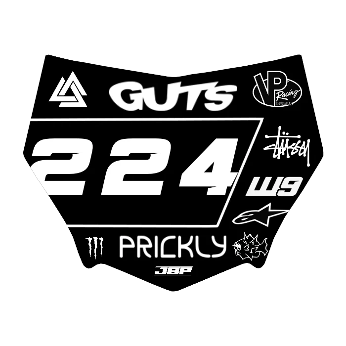 Motocuts Plate Decal